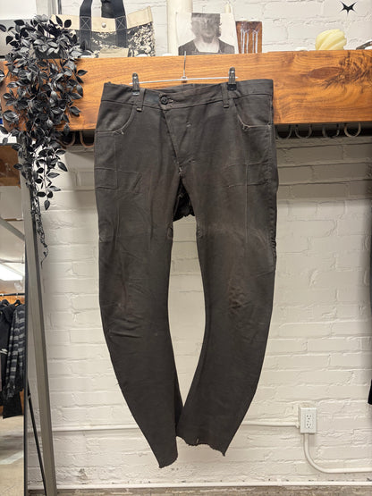 Boris Bidjan Saberi ‘P13’ Waxed Grey J-Cut Denim