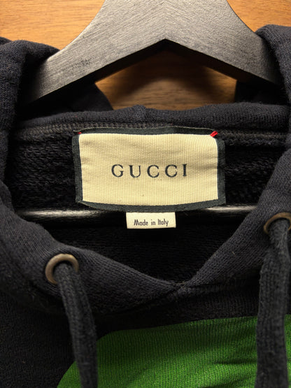 AW2019 Gucci ‘Manifesto Mask’ Black/Green Graphic Pullover Hoodie
