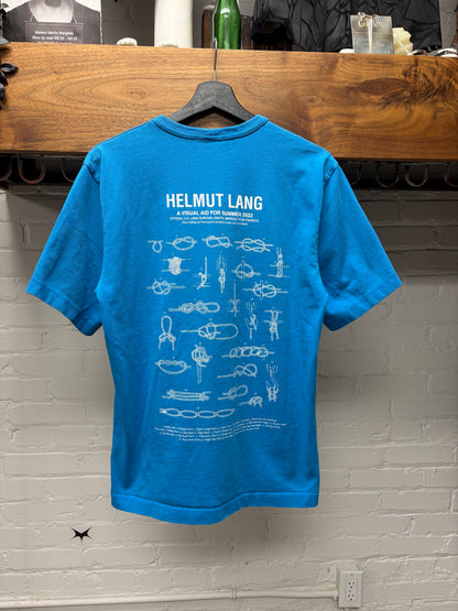SS2022 Helmut Lang ‘Lifeguard’ Blue/White Graphic T-Shirt