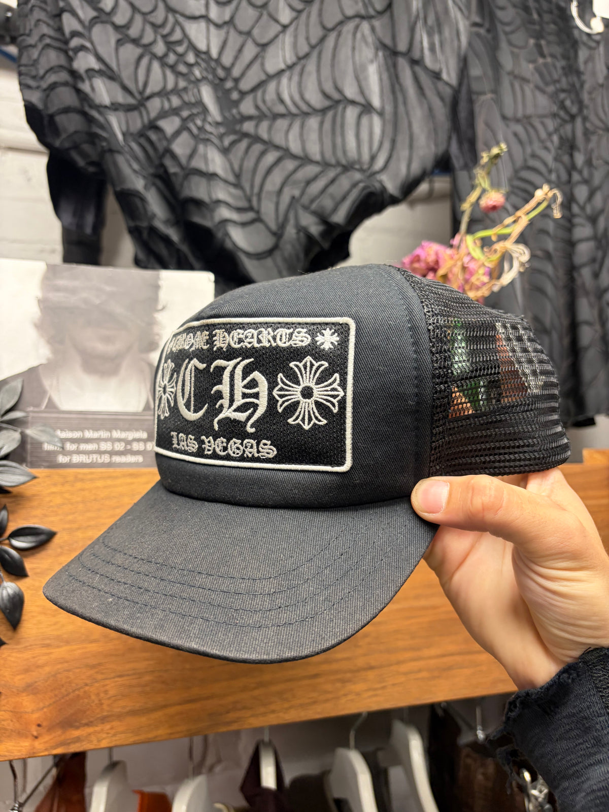 Chrome Hearts ‘Las Vegas’ Store Exclusive Black Trucker Hat