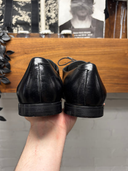 Burberry Wingtip Polished Black Leather Dress Shoes