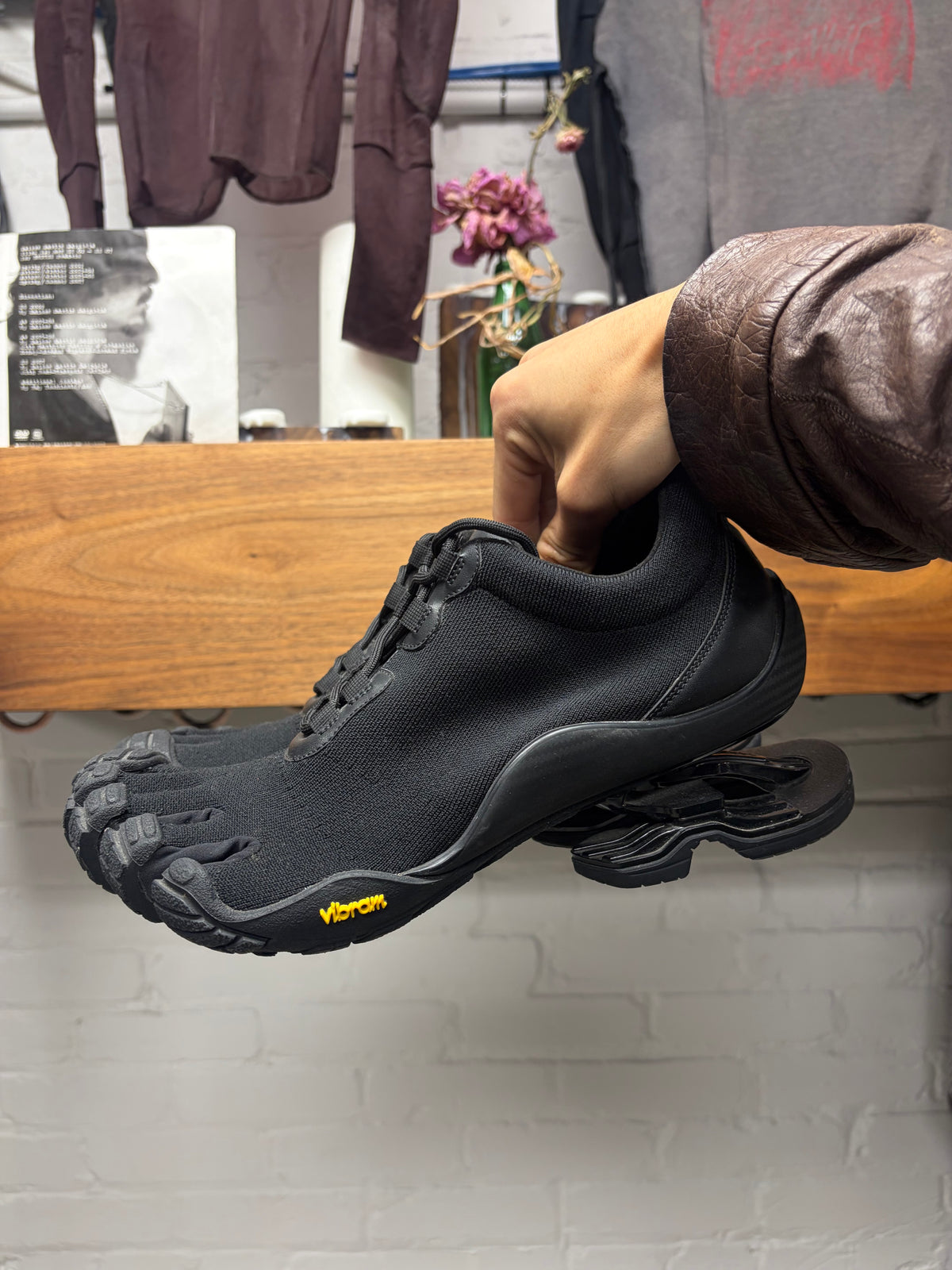 Balenciaga x Vibram ‘Zero’ Spring Platform Black Low Top Toe Shoes