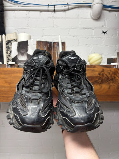 Balenciaga ‘Track 2’ Black/Silver Low Top Sneakers
