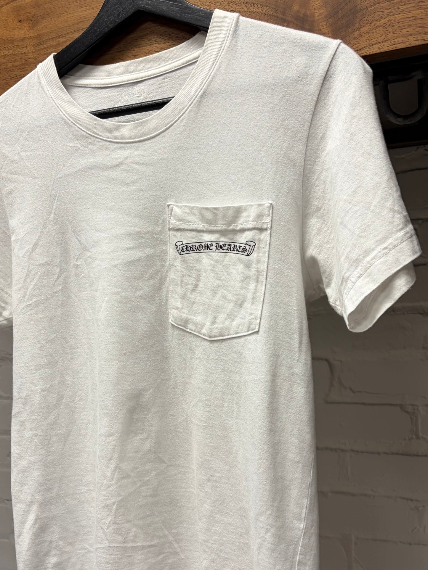 Chrome Hearts ‘Script Logo’ White Short Sleeve Shirt