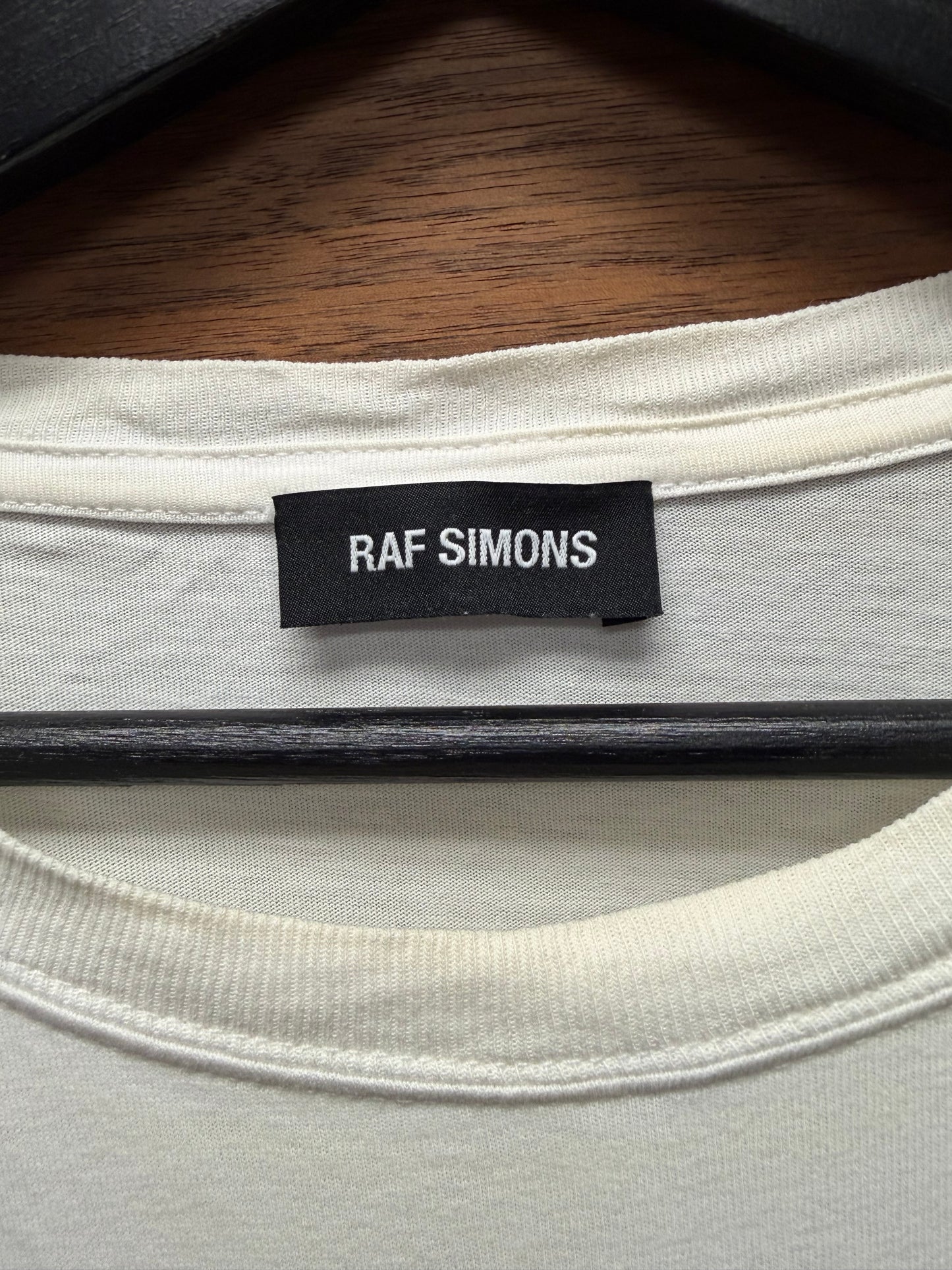 AW2019 Raf Simons ‘Isolated Heroes’ White Signature T-Shirt