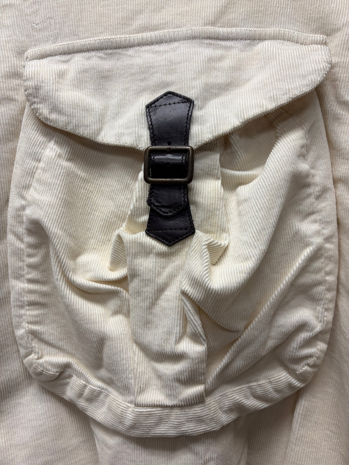 AW2003 Dolce & Gabbana ‘Hunting’ Rabbit Fur Lined White Corduroy Bomber Jacket