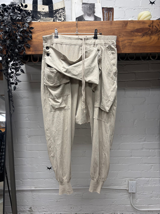 Rick Owens DRKSHDW ‘Memphis’ Drop Crotch ‘Pearl’ Cropped Sweatpants