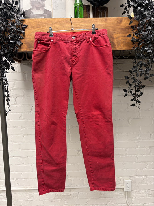 Vintage Jean Paul Gaultier Red Skinny Jeans