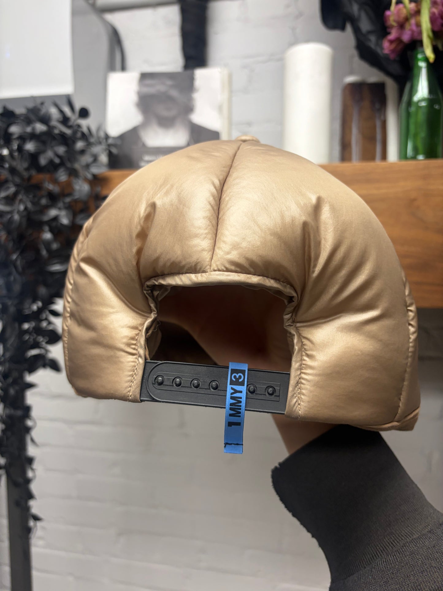 AW2023 Mihara Yasuhiro Beige ‘Puffer’ Snap-Back Fitted Hat