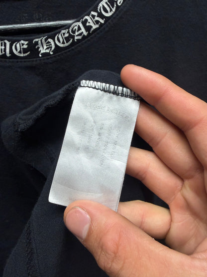 Chrome Hearts ‘Scroll Neck’ Black ‘Fuck You’ Short Sleeve Shirt