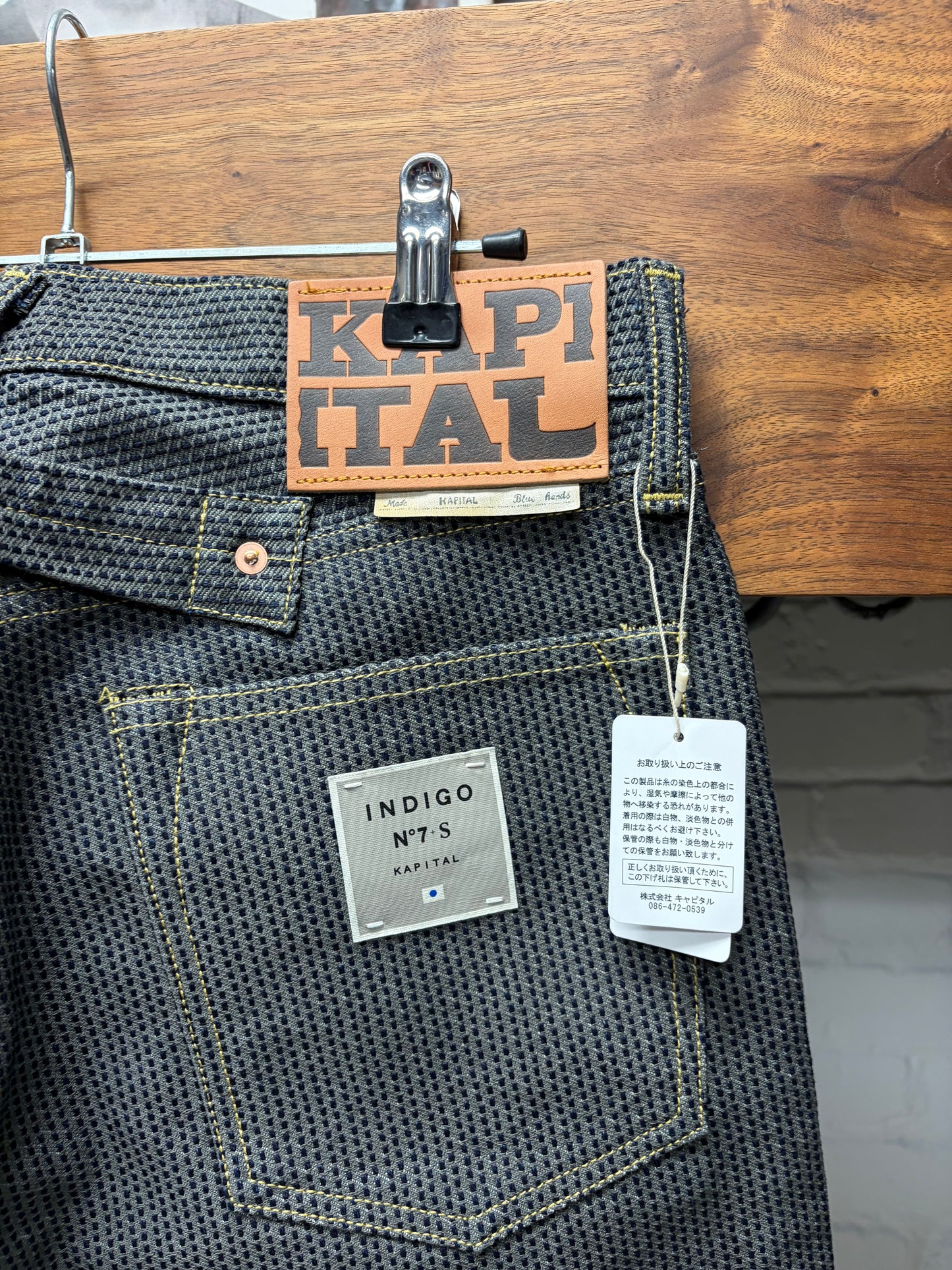 Kapital ‘5P’ Stone Grey ‘Century’ Monkey Cisco Denim