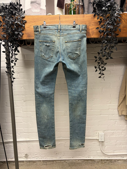 2015 Saint Laurent by Hedi Slimane D02 ‘Crash Distressed’ Skinny Jeans