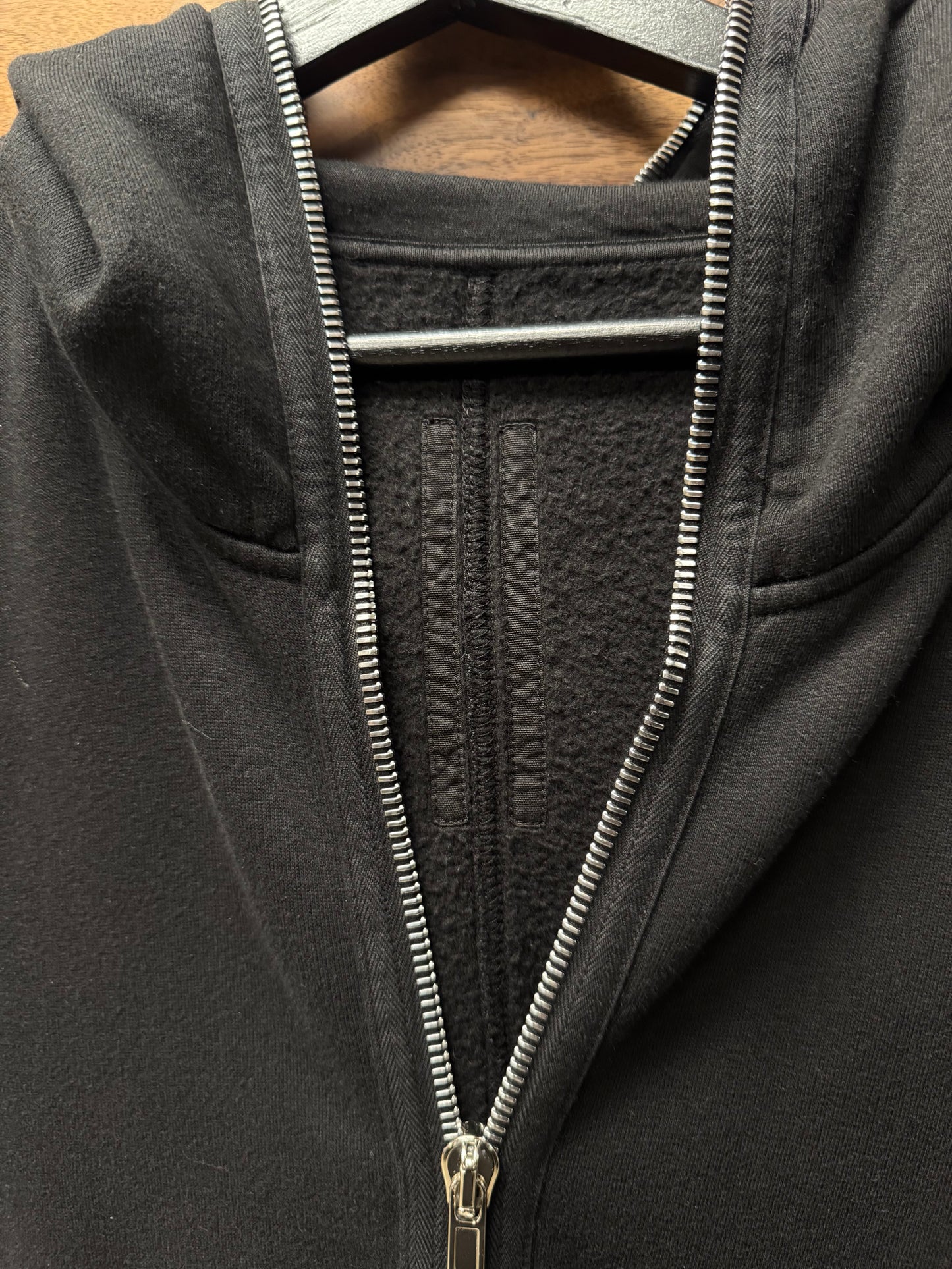 Rick Owens ‘Gimp’ Black Full-Zip Cotton Hoodie