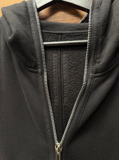 Rick Owens ‘Gimp’ Black Full-Zip Cotton Hoodie
