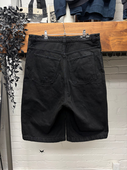 2020 Balenciaga Over Knee Length Denim Shorts