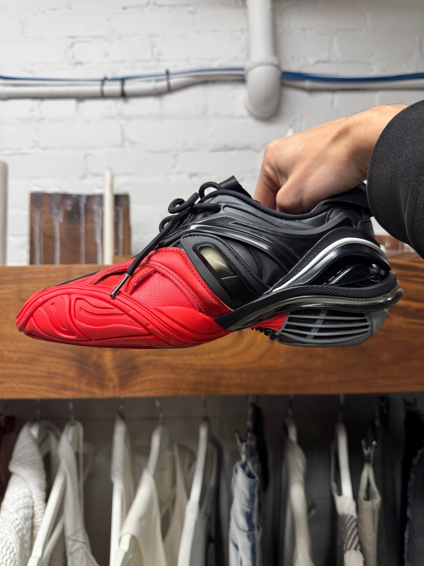 Balenciaga ‘Tyrex’ Black/Red Fusion Low Top Sneakers