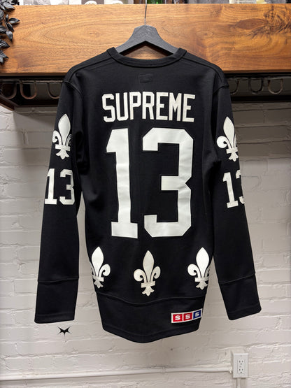 AW2013 Supreme ‘Fleur de Lis’ Black/White Hockey Jersey
