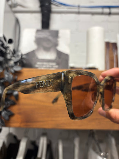 Fendi Tortoiseshell Brown Tinted Cat Eye Sunglasses