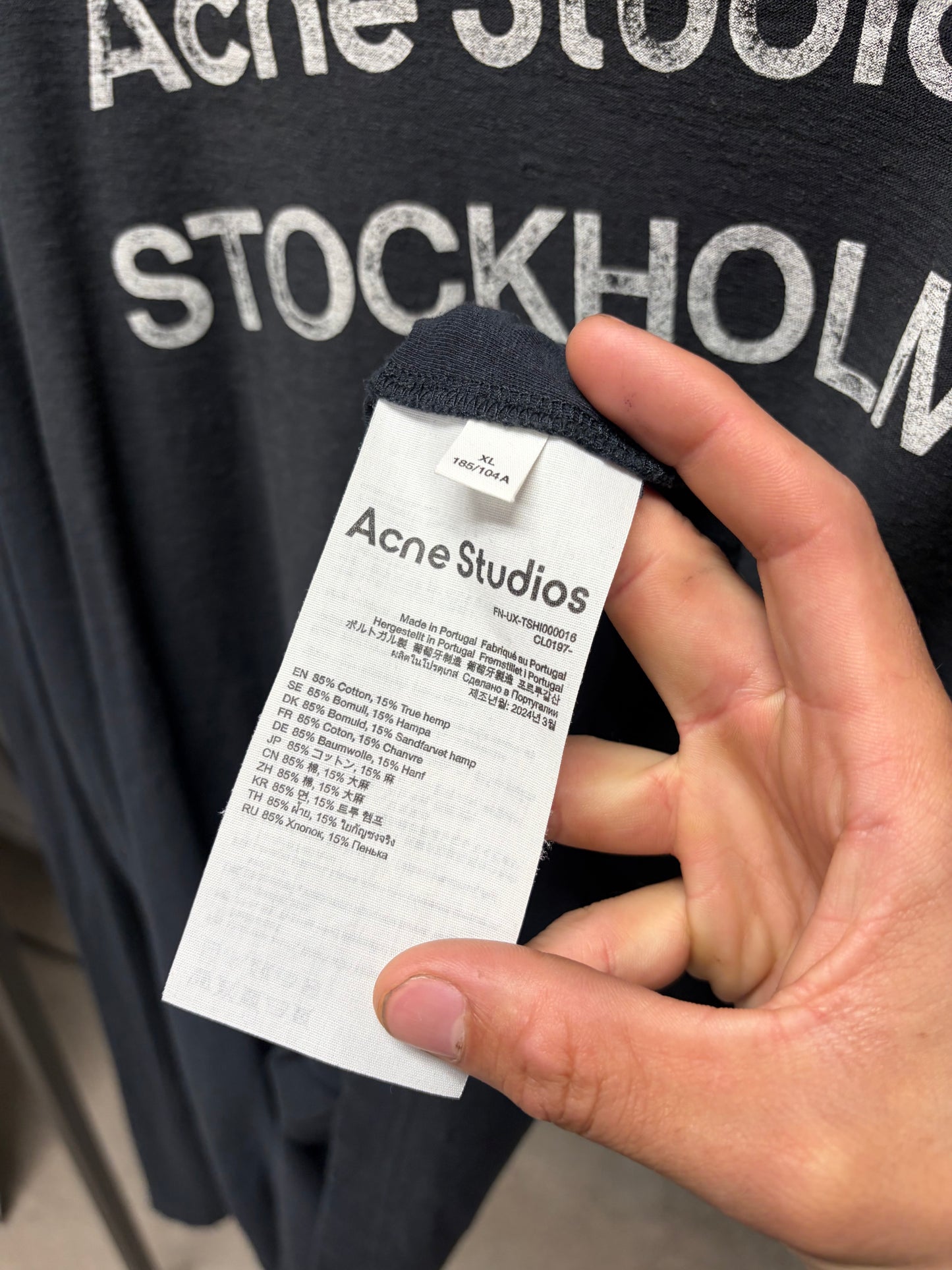 Acne Studios ‘Stockholm Logo’ Black Long Sleeve Shirt