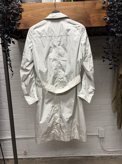 AW2017 Rick Owens ‘Walrus’ Dinge Reflective Shell Belted Trench Coat