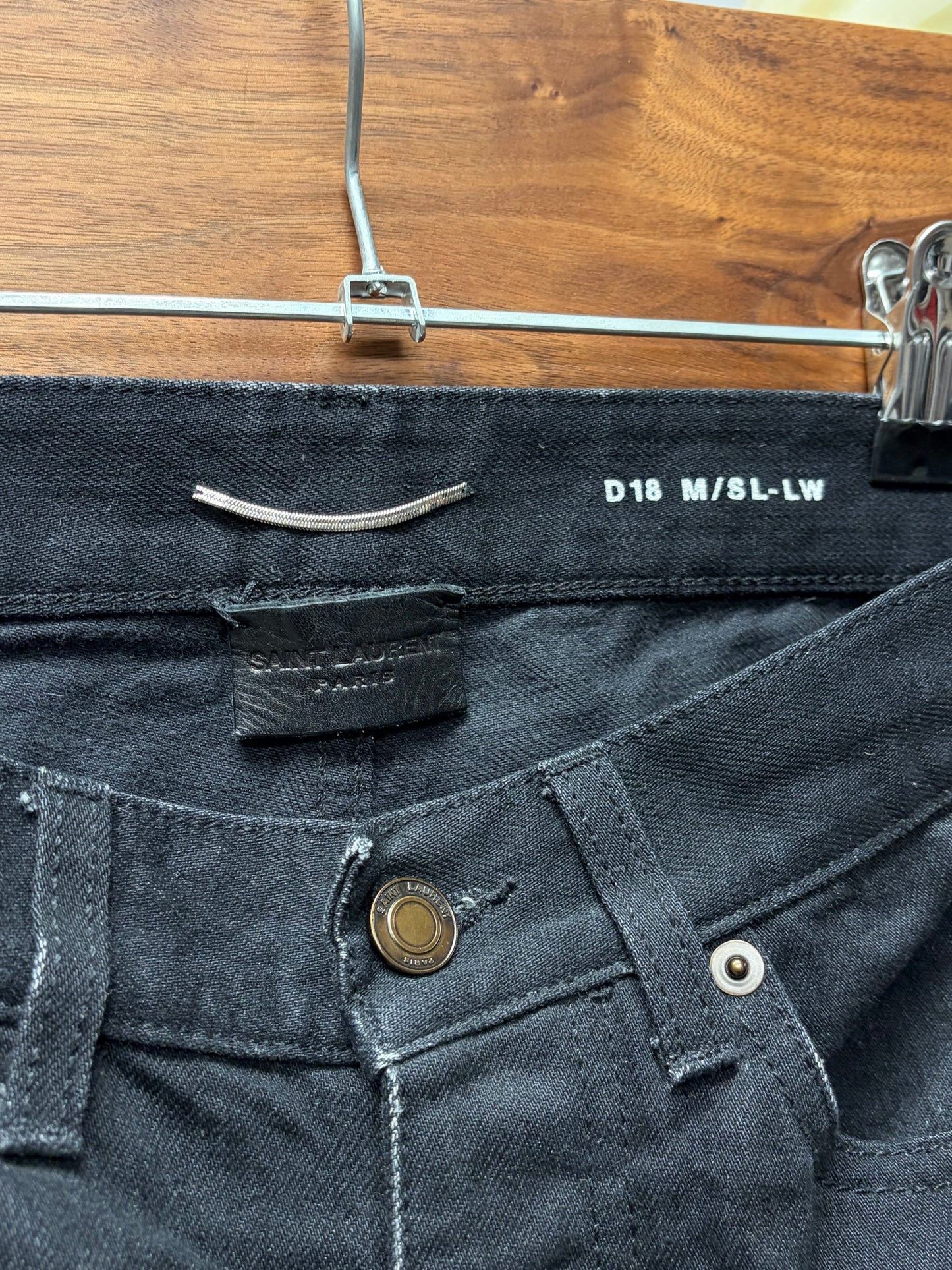 2018 Saint Laurent ‘D18’ Black Skinny Jeans