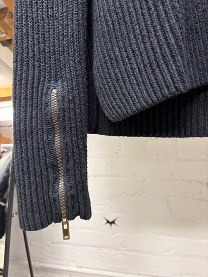 SS2017 Maison Margiela ‘Object Dyed’ Black Ribbed Wool Knit Sweater