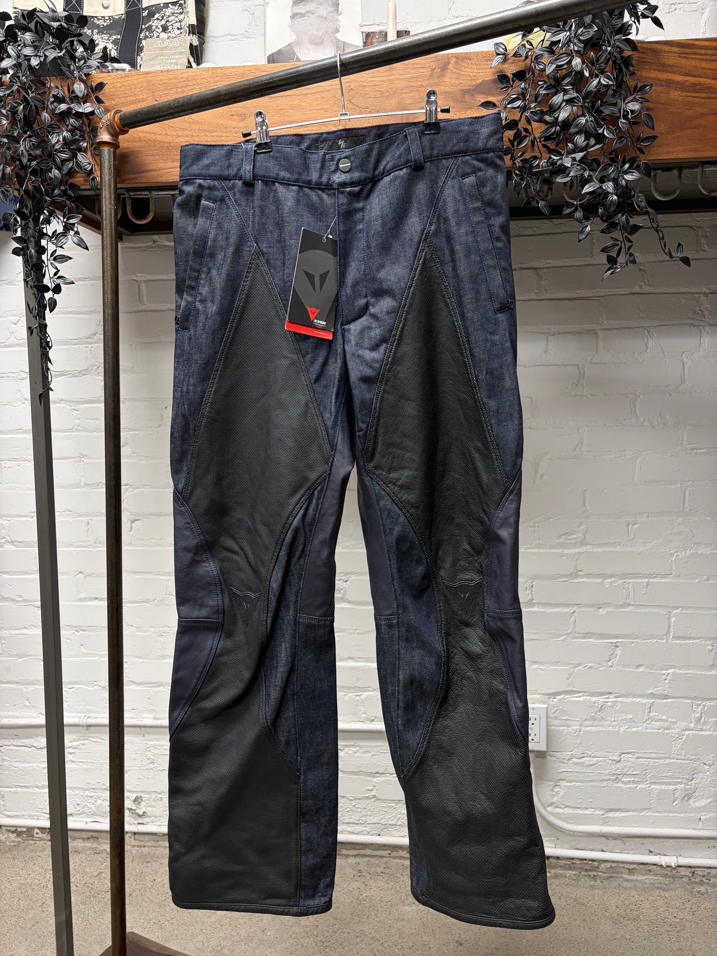 SAMPLE Yohji Yamamoto x Dainese Leather Denim/Leather Hybrid Pants
