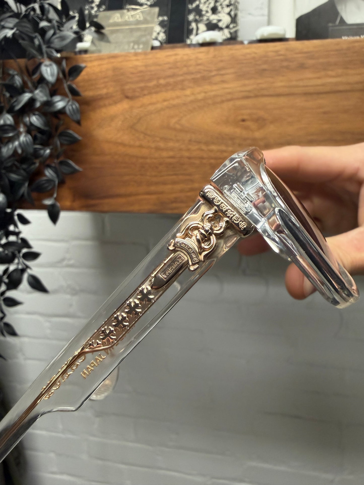 Chrome Hearts ‘Box Officer’ 18K Gold/Translucent Frame Sunglasses