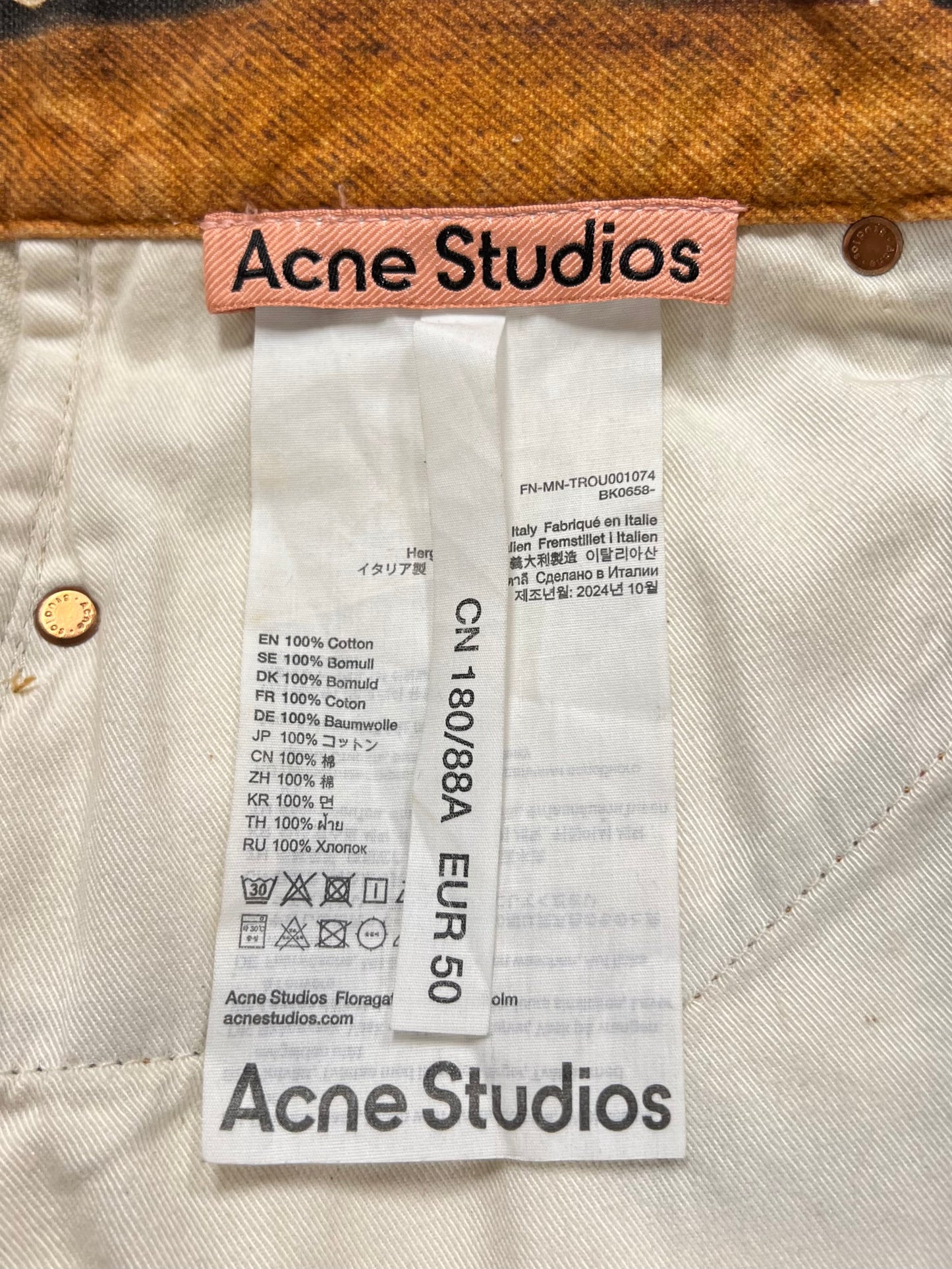 Acne Studios 2006M ‘Trompe L’œil’ Belt Stacked Denim
