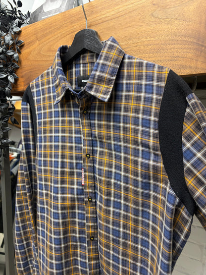 Dsquared2 Orange/Blue Plaid Button Up Shirt