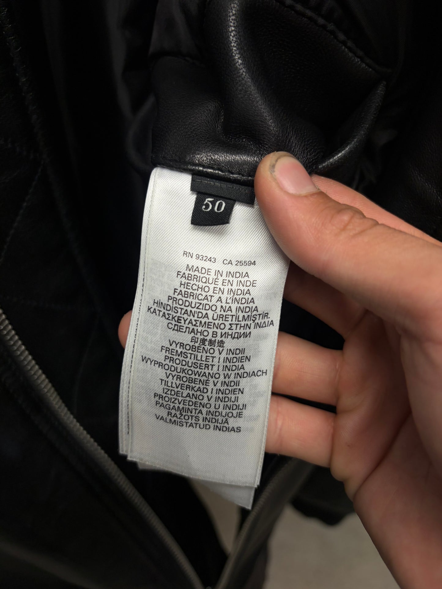 Diesel ‘L-Pritts’ Black Lambskin Leather Bomber Jacket