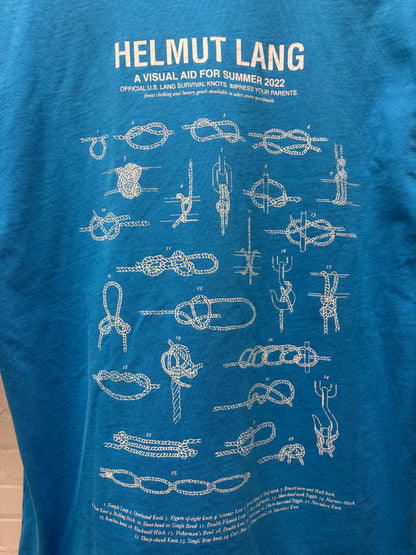 SS2022 Helmut Lang ‘Lifeguard’ Blue/White Graphic T-Shirt