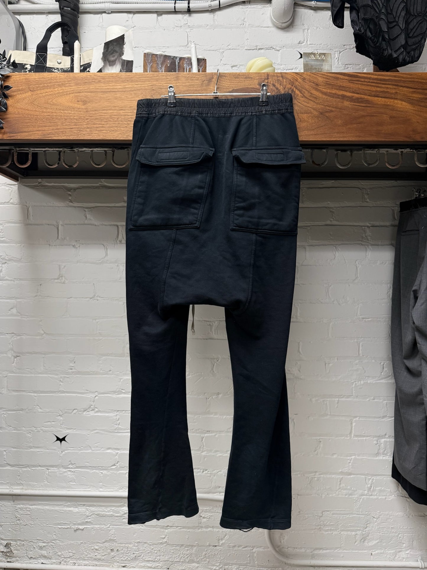 Rick Owens ‘Berlin’ Black Drop Crotch Sweatpants