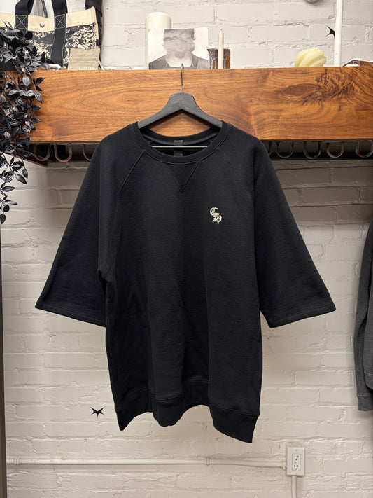 Chrome Hearts ‘Slo Ride’ Black CH Embroidered Logo Cutoff Sweatshirt