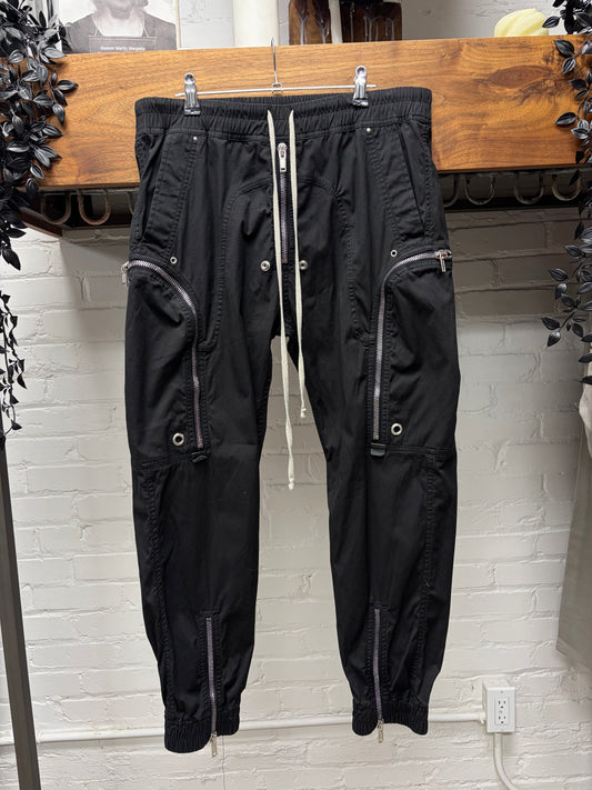 SS2023 Rick Owens ‘Edfu’ Black ‘Bauhaus’ Cargo Joggers