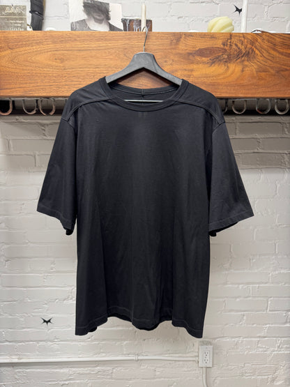 SS2025 Rick Owens ‘Hollywood’ Black Cotton Boxy Cut T-Shirt