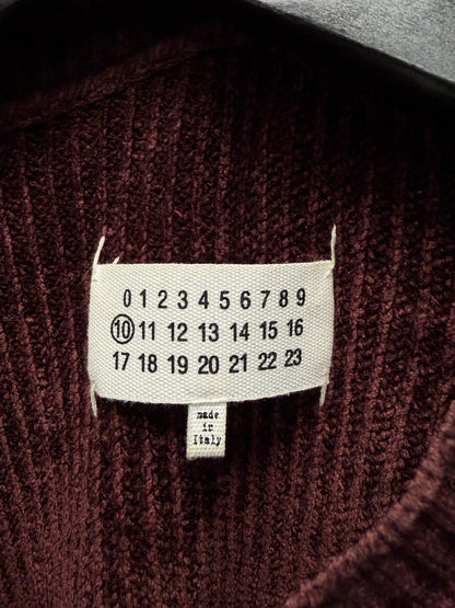 SS2016 Maison Margiela ‘Velvet Red’ Ribbed Knit Sweater