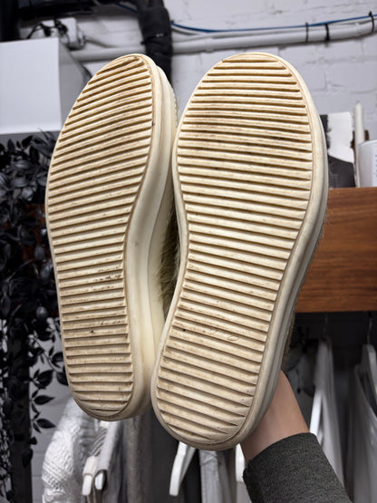 Rick Owens Pony Hair Green ‘Vans’ Low Top Sneakers