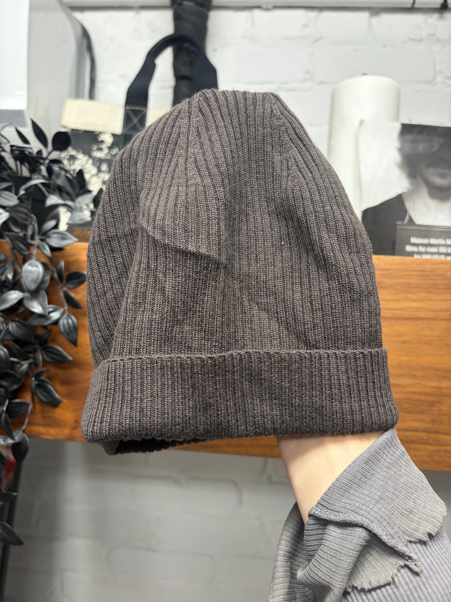 Rick Owens ‘Dark Dust’ Ribbed Wool Beanie