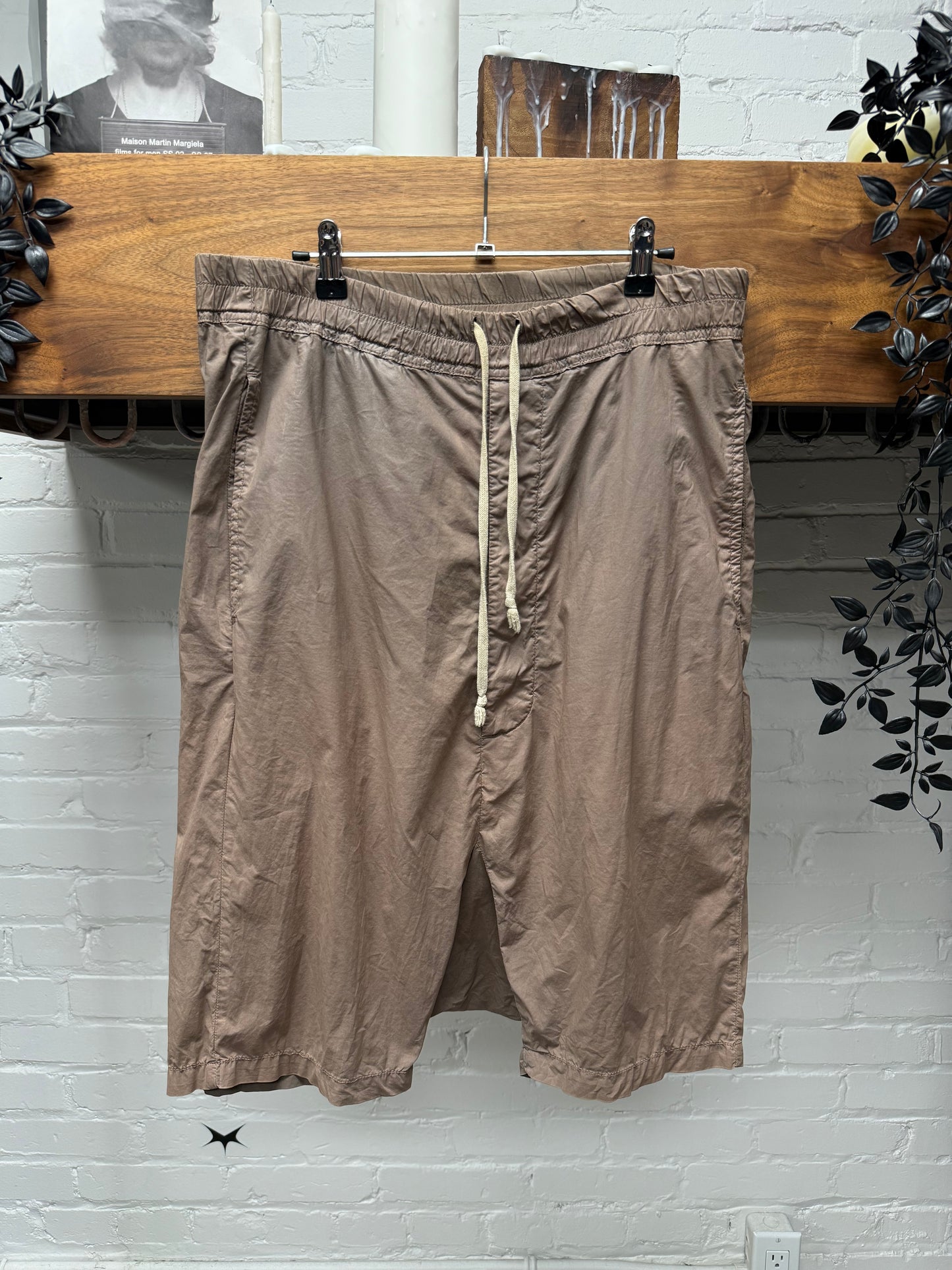 Rick Owens O&M era ‘DNA Dust’ Drop Crotch Pod Drawstring Shorts