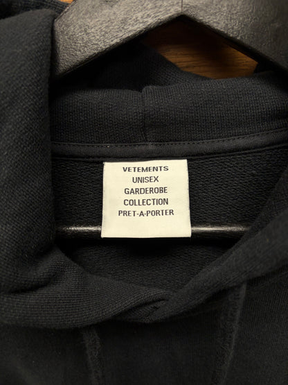 Vetements ‘Limited Edition’ Embroidered Logo Black/White Oversized Hoodie
