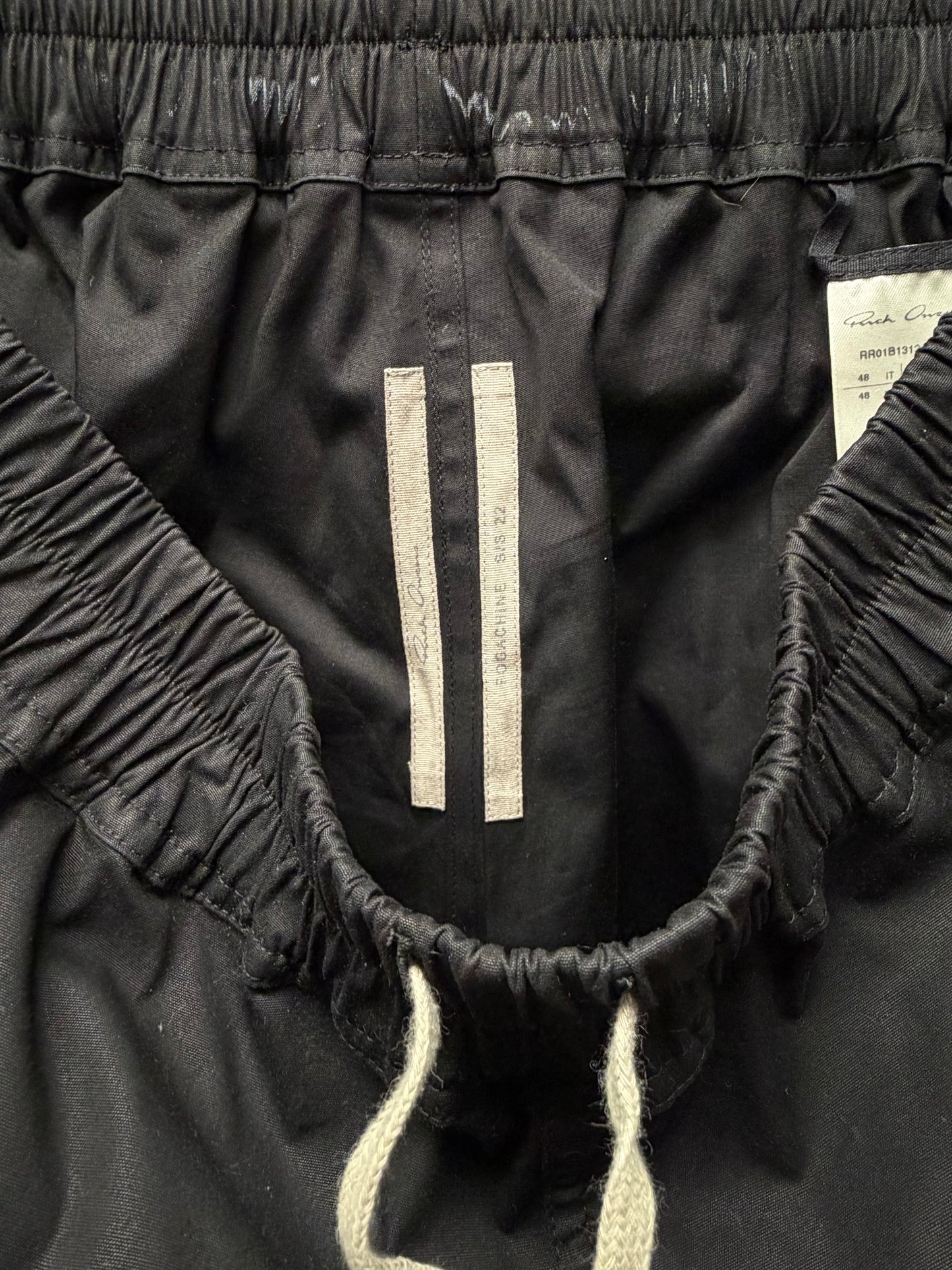 SS2022 Rick Owens ‘Fogachine’ Black ‘Spartan’ Boxing Shorts