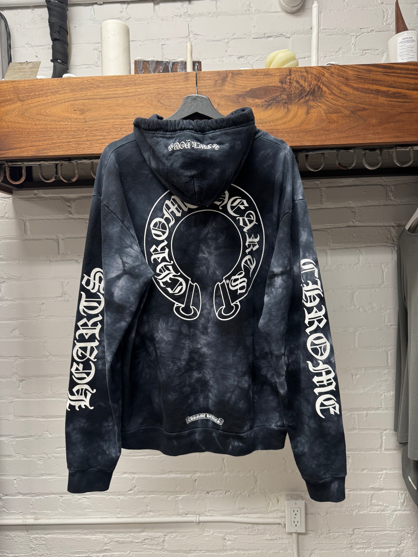 Chrome Hearts Tie Dye ‘Fuck You’ Horseshoe Logo Drawstring Hoodie