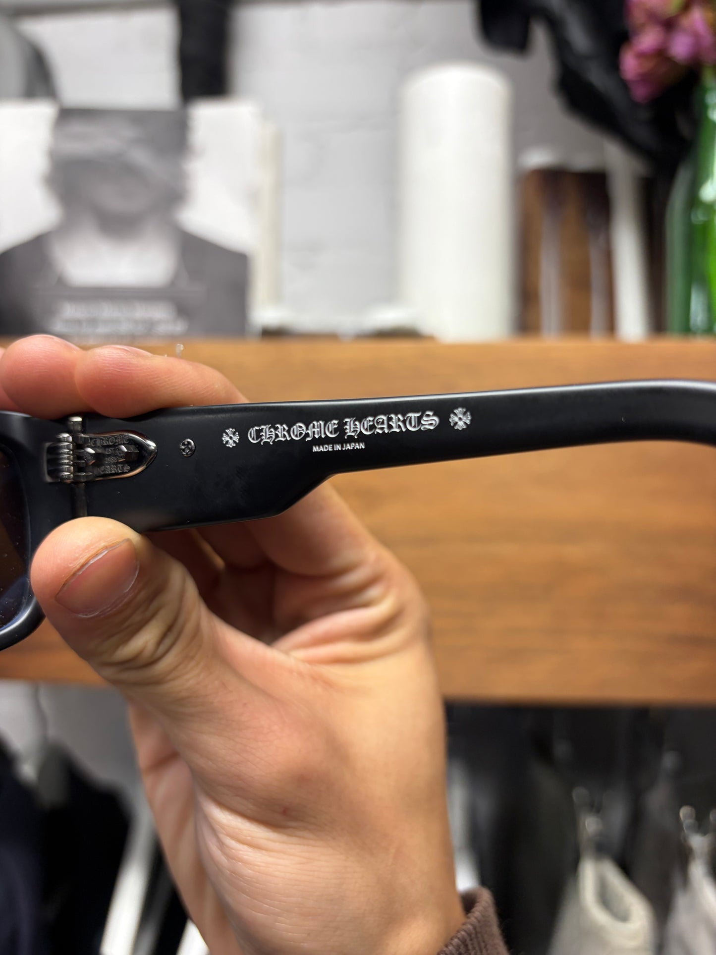 Chrome Hearts ‘Yer Bjorn Again’ Floral Cross Black/.925 Silver Sunglasses