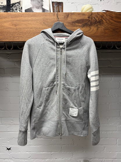 Thom Browne Classic Stripe Logo’ Zip Up Hoodie
