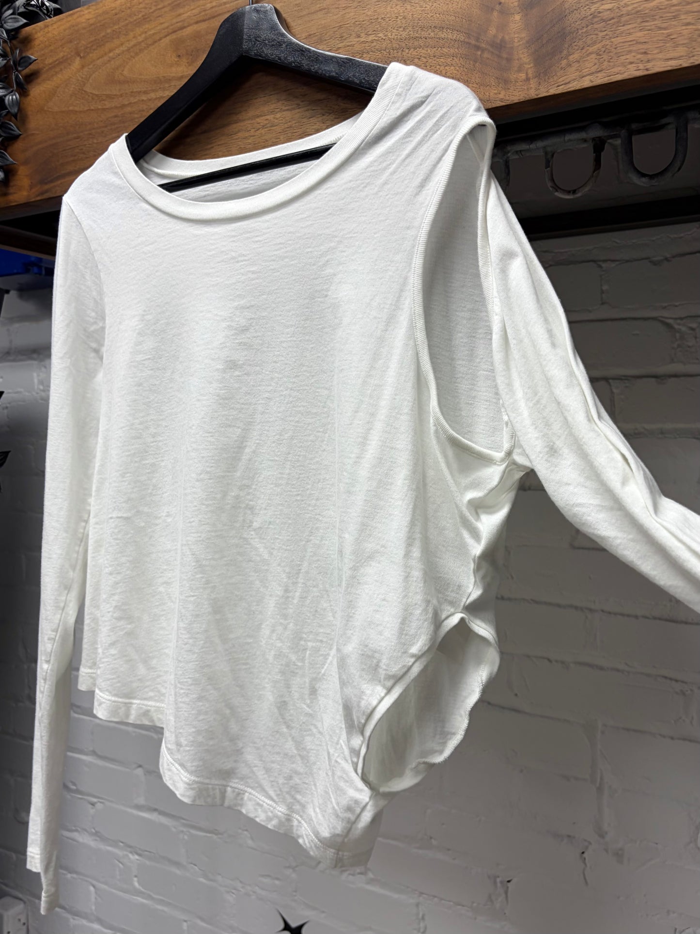 SS2017 Maison Margiela Asymmetric White Layered Cotton Long Sleeve Shirt