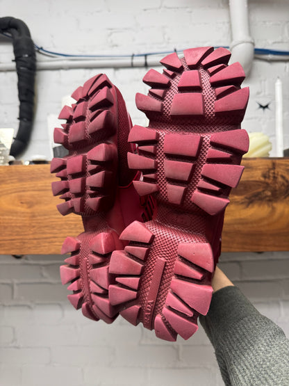 Prada ‘Cloudbust Thunder’ Red Tractor Sole Low Top Sneakers