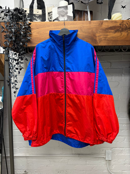 2018 Balenciaga Ripstop Colorblocked Windbreaker Jacket