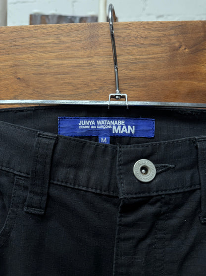 2018 Junya Watanabe Buckle-Back Ripstop Knee Panelled Denim