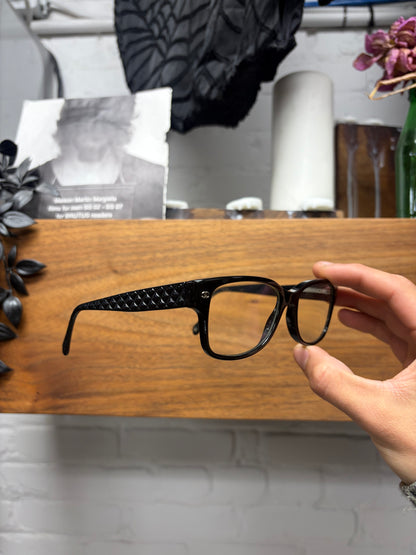 Chanel ‘C.501’ Black Quilted CC Logo Prescription Glasses Frames